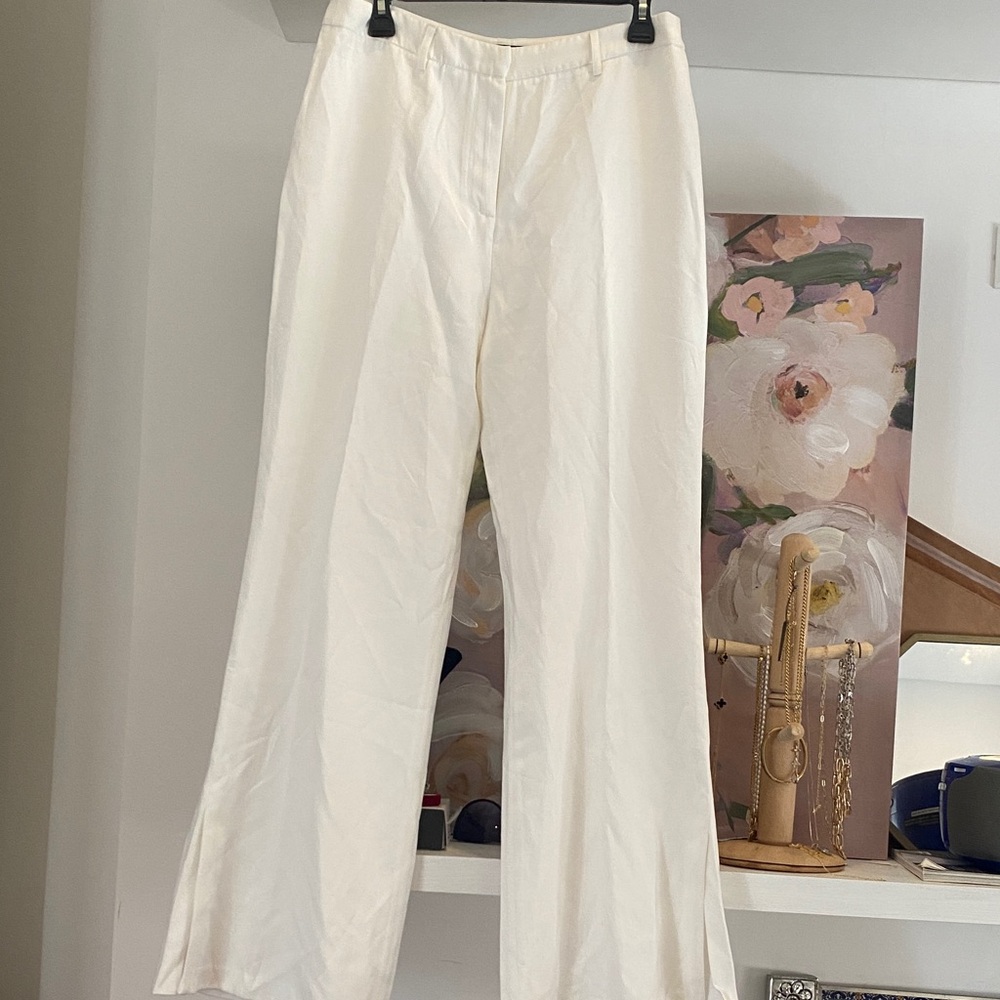 Aqua White Trouser Pants